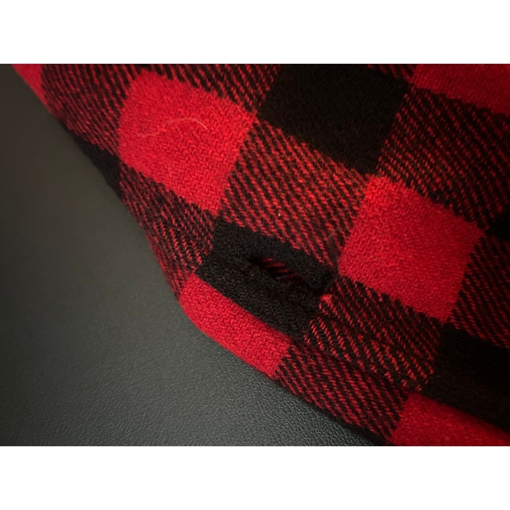 Vintage Sportclad JC Penney Buffalo Plaid Flannel Shirt Red Black L (1210) - Picture 11 of 16